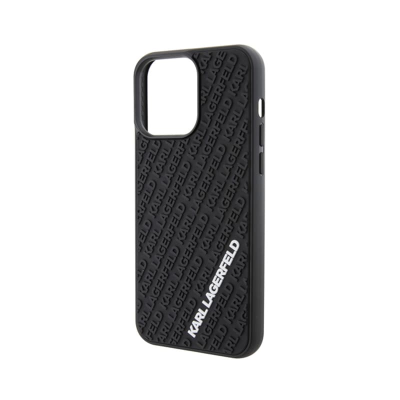 Karl Lagerfeld 3D Rubber Multi Logo - Case for iPhone 15 Pro Max (Black) 6