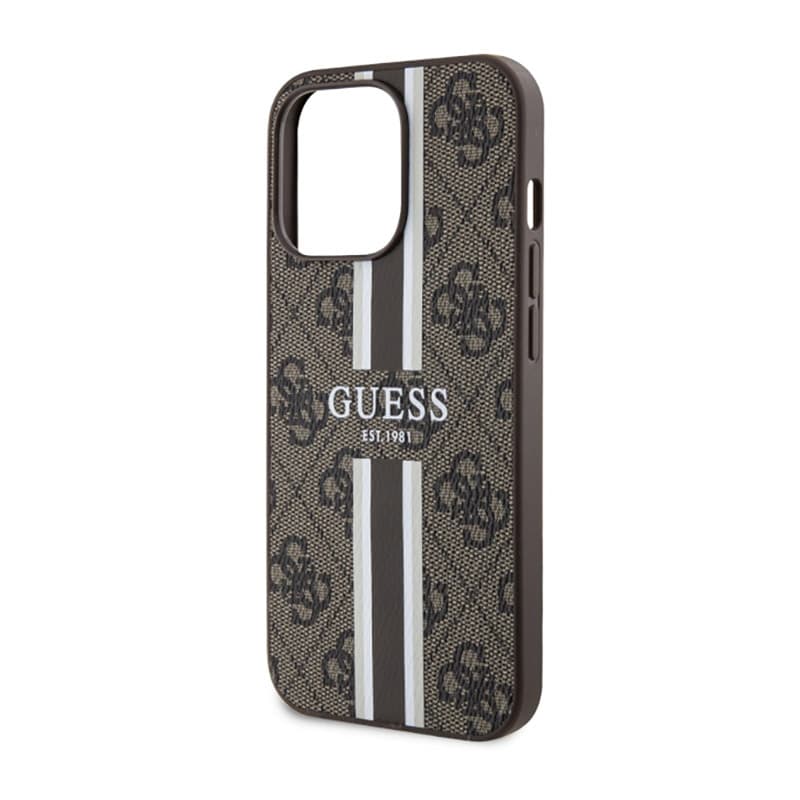 Guess 4G Printed Stripes MagSafe - Case for iPhone 13 Pro Max (Brown) 6