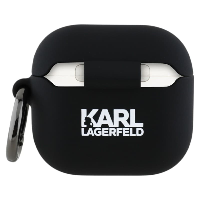 Karl Lagerfeld Silicone Karl & Choupette Head 3D - AirPods 4 Case (black) 2
