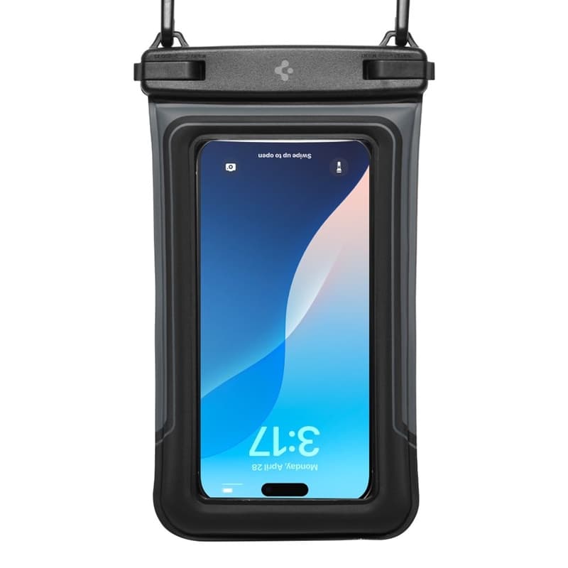 Spigen A611P Universal Waterproof Float Case 2-Pack - Waterproof Case for Smartphones up to 6.9" (Matte Black) 4
