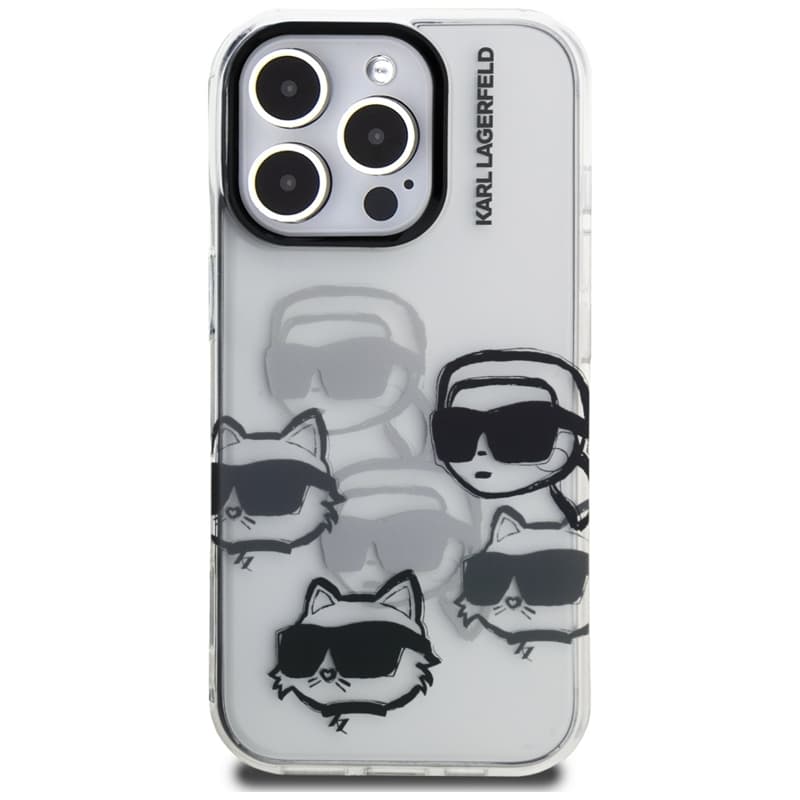Karl Lagerfeld IML Multi K&C Head Pattern - Case for iPhone 16 Pro (transparent) 3