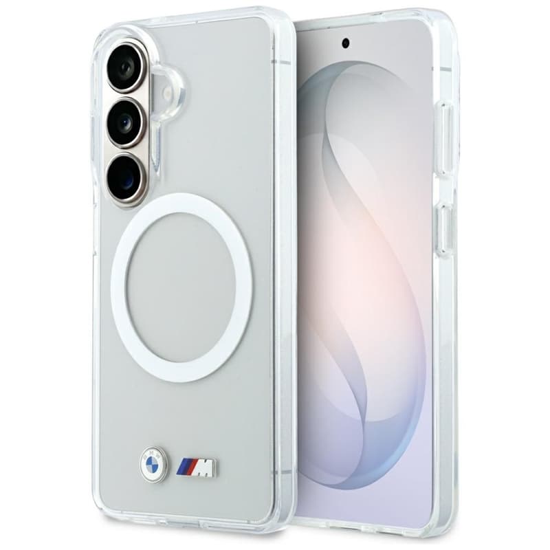 BMW IML Shockproof Metal Logo MagSafe - Samsung Galaxy S26 Case (Transparent) 1