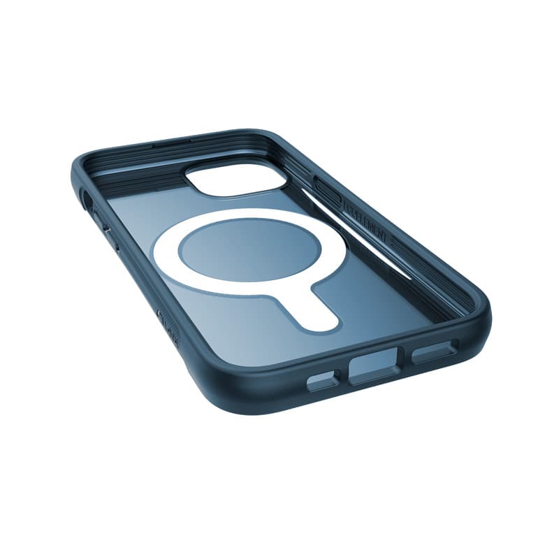 X-Doria Raptic Clutch MagSafe - Biodegradable case for iPhone 14 (Drop-Tested 3m) (Marine Blue) 2