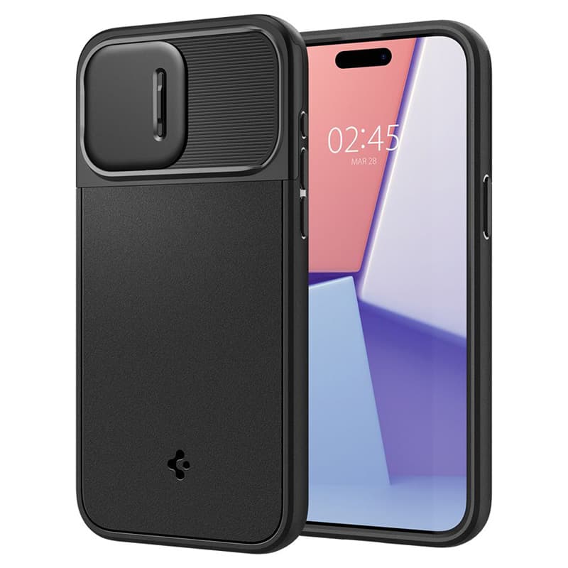 Spigen Optik Armor Mag MagSafe - Case for iPhone 15 Pro (Black) 2