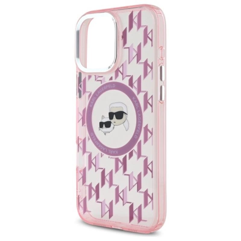 Karl Lagerfeld IML Monogram Karl & Choupette Head MagSafe - Case for iPhone 16 Pro Max (pink) 6