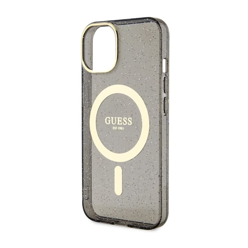 Guess Glitter Gold MagSafe - Case for iPhone 14 (Black) 6