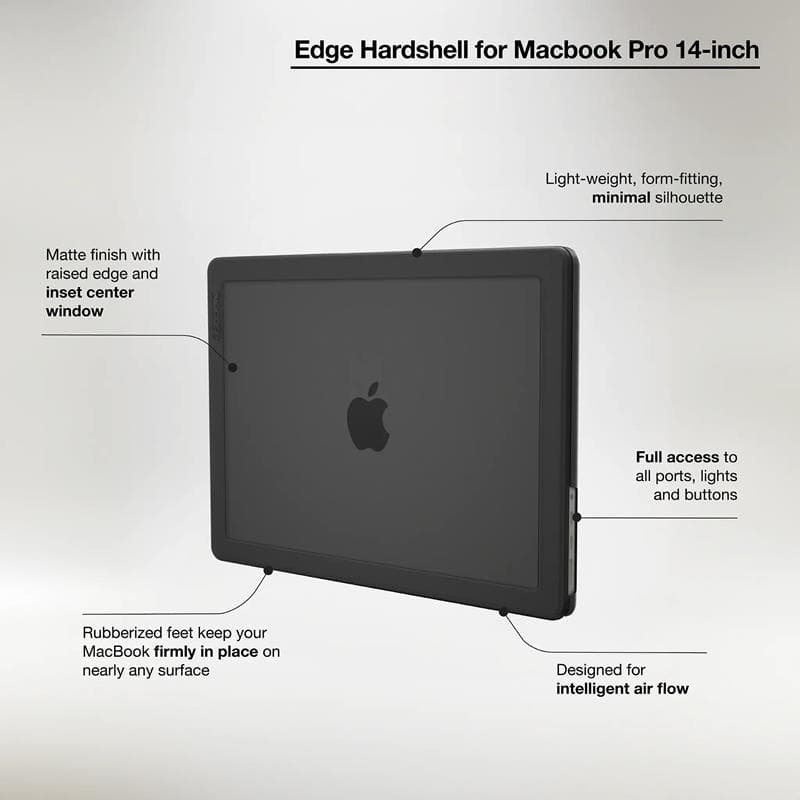 Incase Edge Hardshell Case - Case for MacBook Pro 14" (M4/M3/M2/M1/2024-2021) (Black) 7
