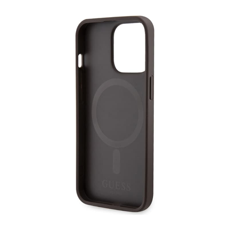 Guess 4G Printed Stripes MagSafe - Case for iPhone 13 Pro Max (Brown) 7