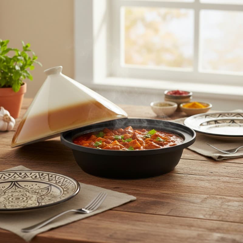Alpina - Tajine stew pot with ceramic conical lid 30x25 cm 2.5 L 3