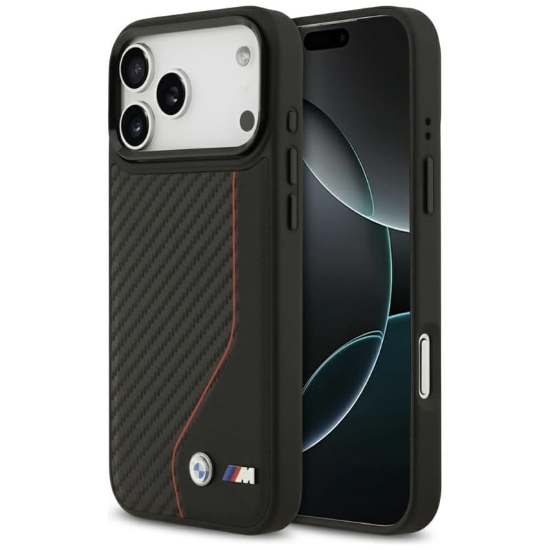 BMW M Carbon Line & Logo MagSafe - Case iPhone 17 Pro Max (red) 1
