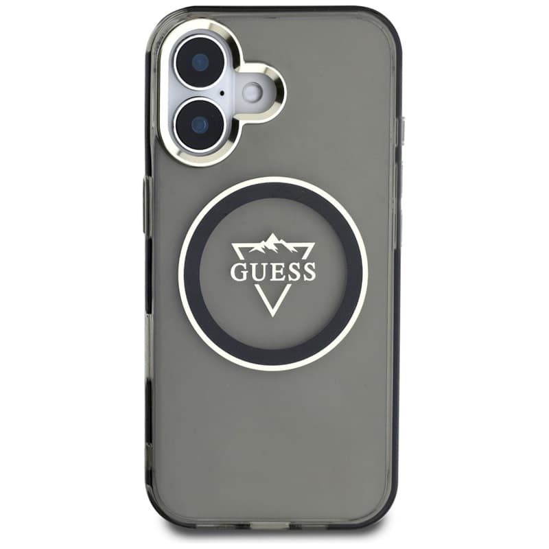 Guess IML Metal Mountain Logo MagSafe - Case for iPhone 16 (black) 3