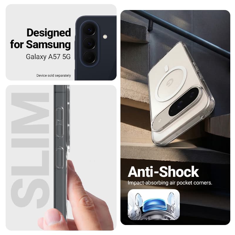 Crong Hybrid Clear Magnetic - MagSafe Case Samsung Galaxy A57 (Clear) 2