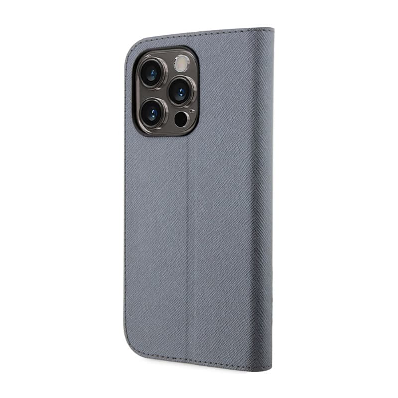 Karl Lagerfeld Booktype NFT Saffiano Karl & Choupette - Case for iPhone 14 Pro (Silver) 2