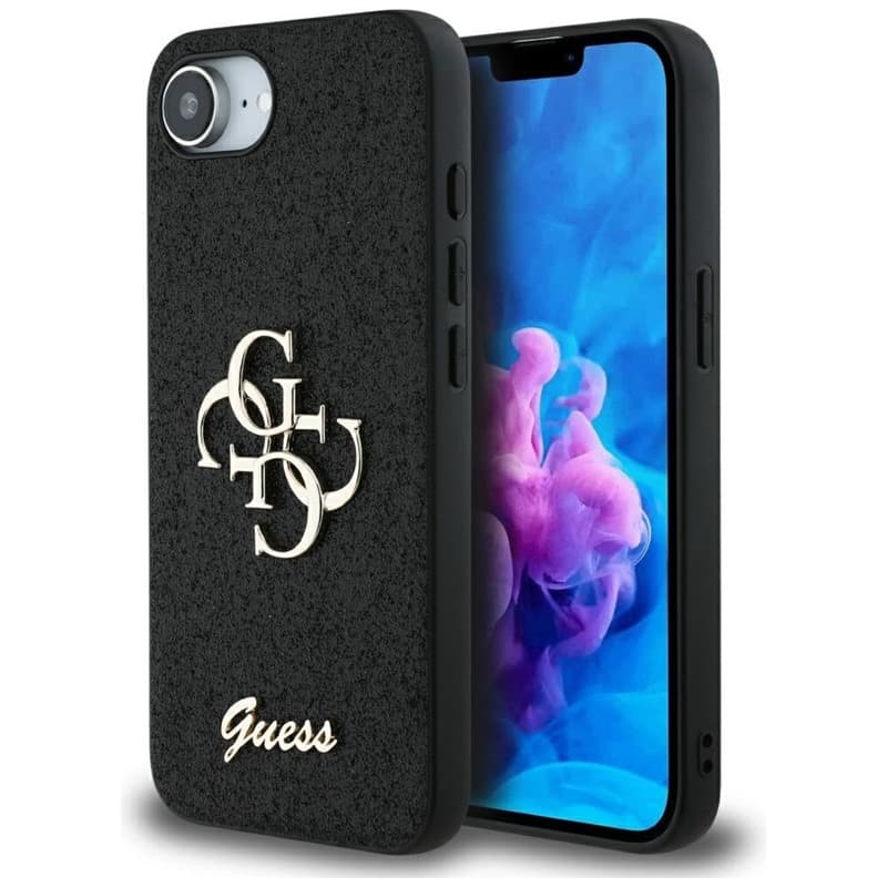 Guess Fixed Glitter Big 4G - Case for iPhone 16e (black) 1