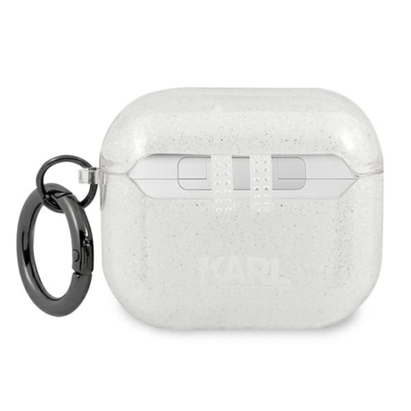 Karl Lagerfeld Choupette Head Glitter - Case for AirPods 3 (Silver) 2