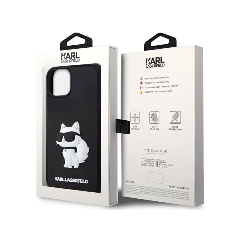 Karl Lagerfeld 3D Rubber NFT Choupette - Case for iPhone 14 Plus (Black) 8