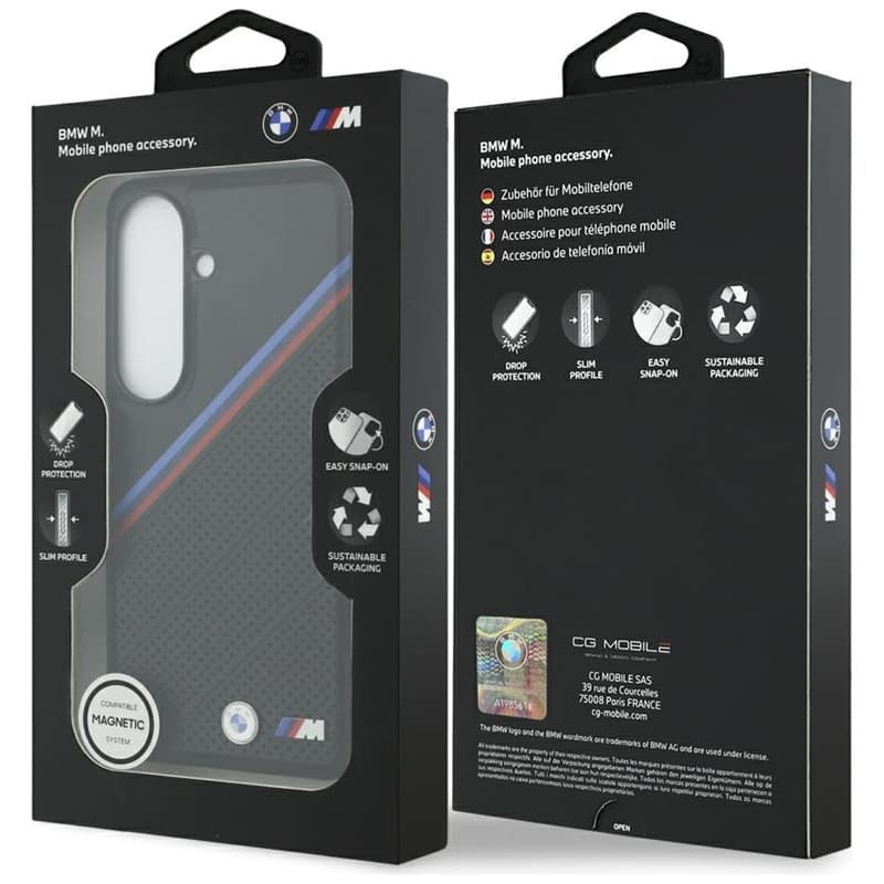 BMW Tricolor Metal Logo MagSafe - Samsung Galaxy S26 Case (Black) 8