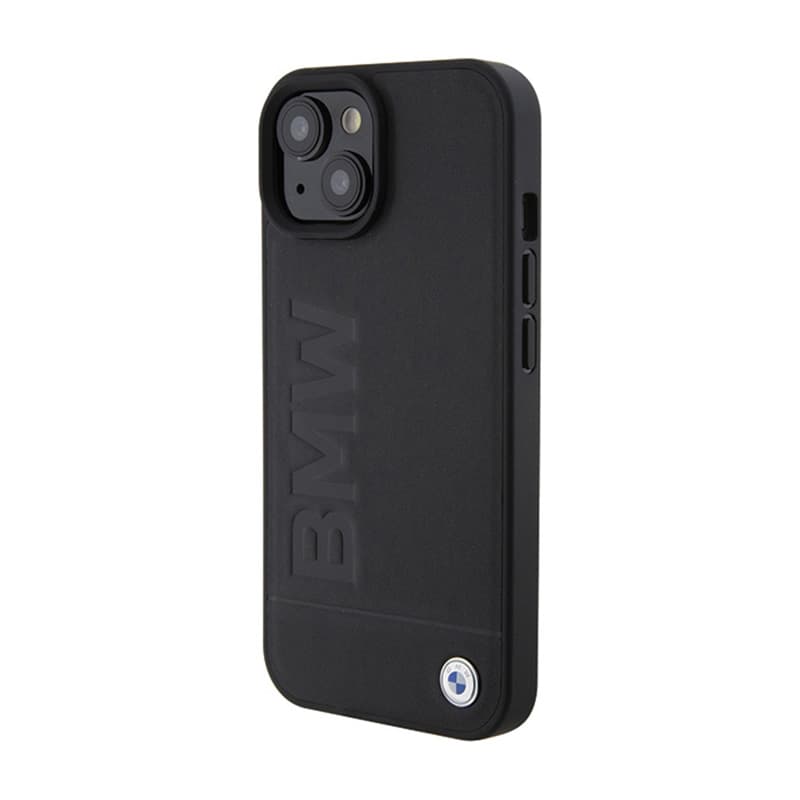 BMW Leather Hot Stamp MagSafe - Case for iPhone 15 Plus (black) 2