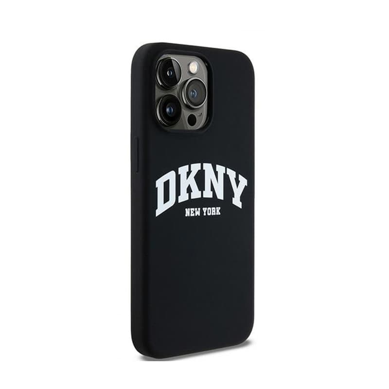 DKNY Liquid Silicone White Printed Logo MagSafe - Case for iPhone 15 Pro Max (black) 4