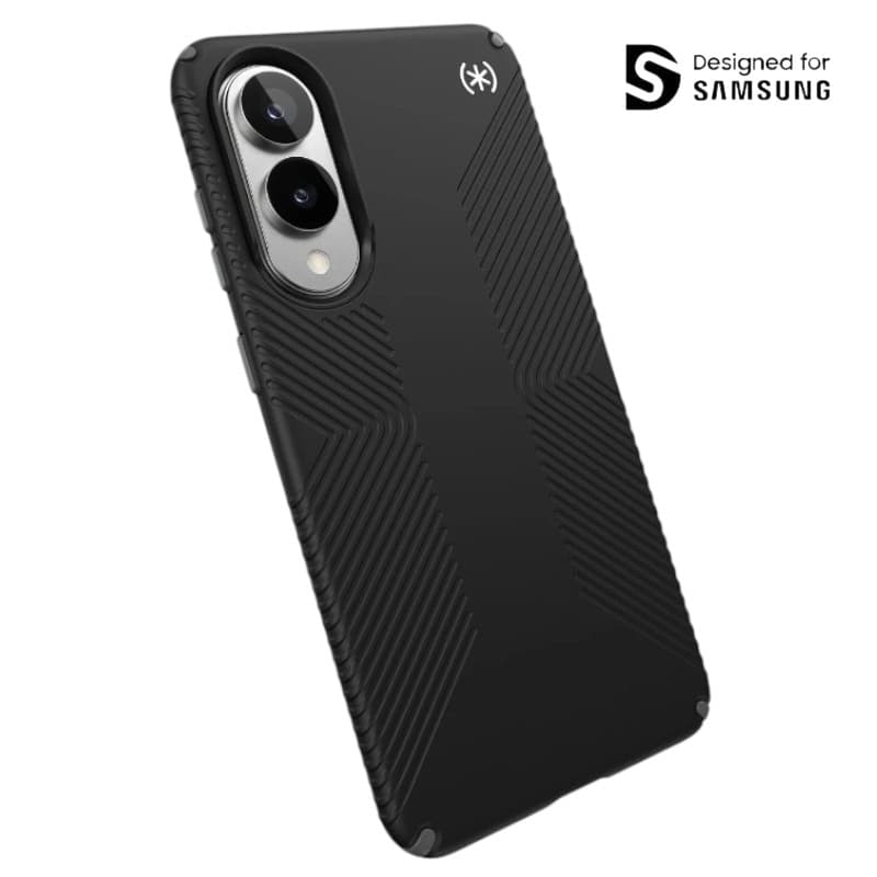 Speck Presidio2 Grip Magnet - Samsung Galaxy S25 Edge MagSafe Case (Black/Slate Gray/White)