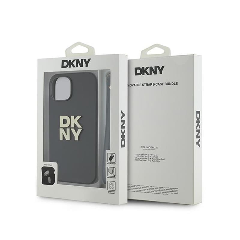 DKNY Wrist Strap Stock Logo - Case for iPhone 15 / 14 / 13 (Black) 7