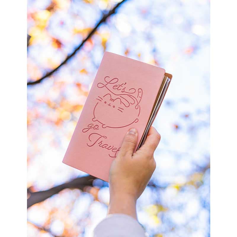 Pusheen – Leather Travel Notebook B6 (Pink) 6