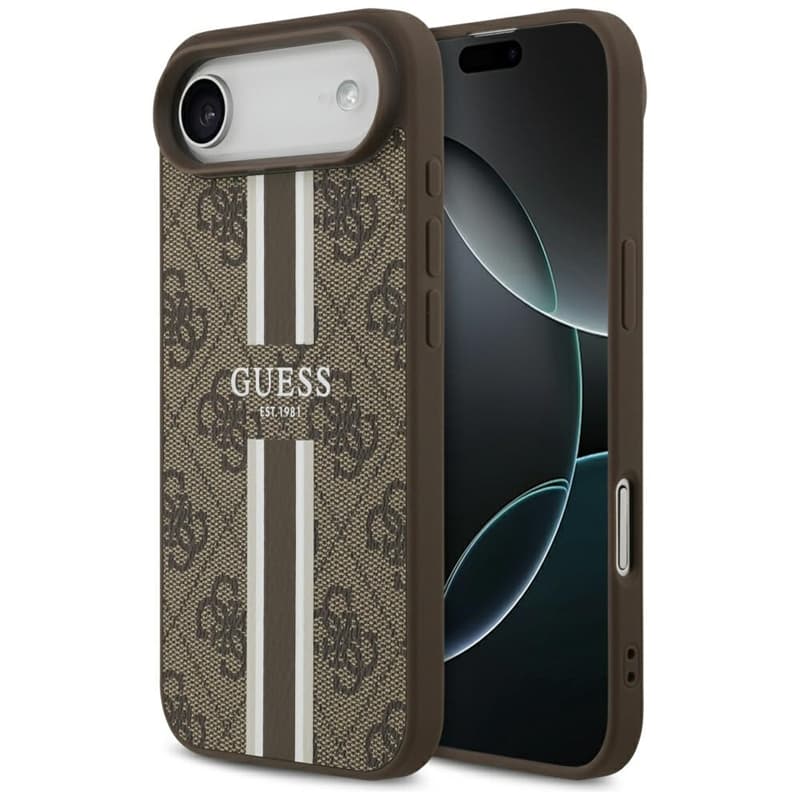 Guess 4G Printed Stripes MagSafe - Case iPhone Air (brown)