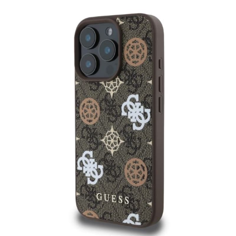 Guess Peony On 4G Background MagSafe - Case for iPhone 16 Pro (brown) 3
