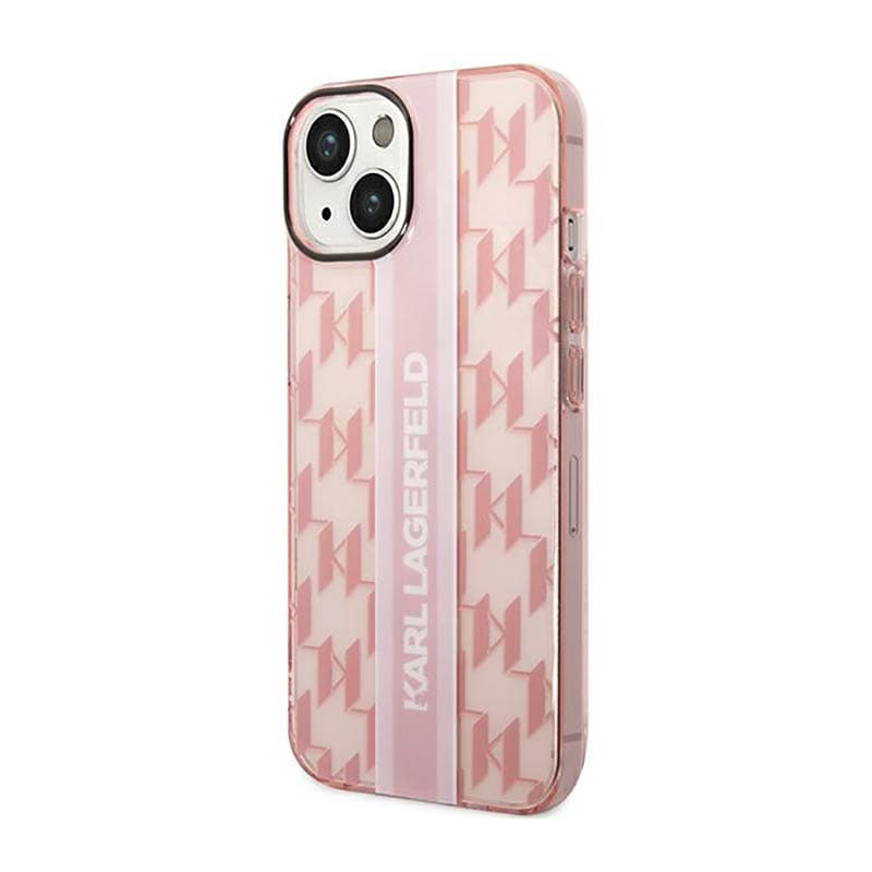 Karl Lagerfeld Mono Vertical Stripe - Case for iPhone 14 Plus (Pink) 2