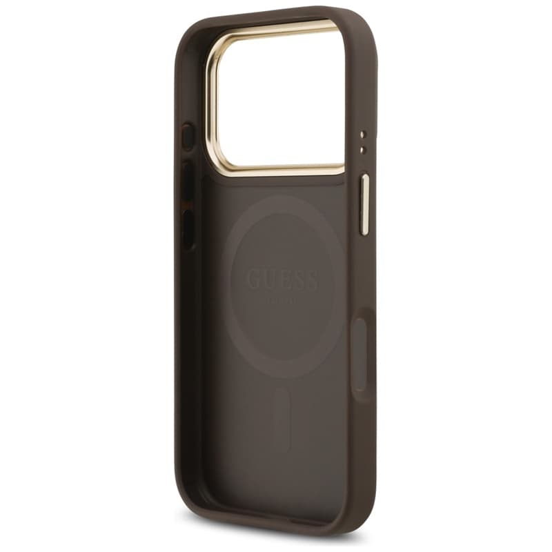 Guess Grained Strass Logo MagSafe - Case iPhone 17 Pro (brown) 7