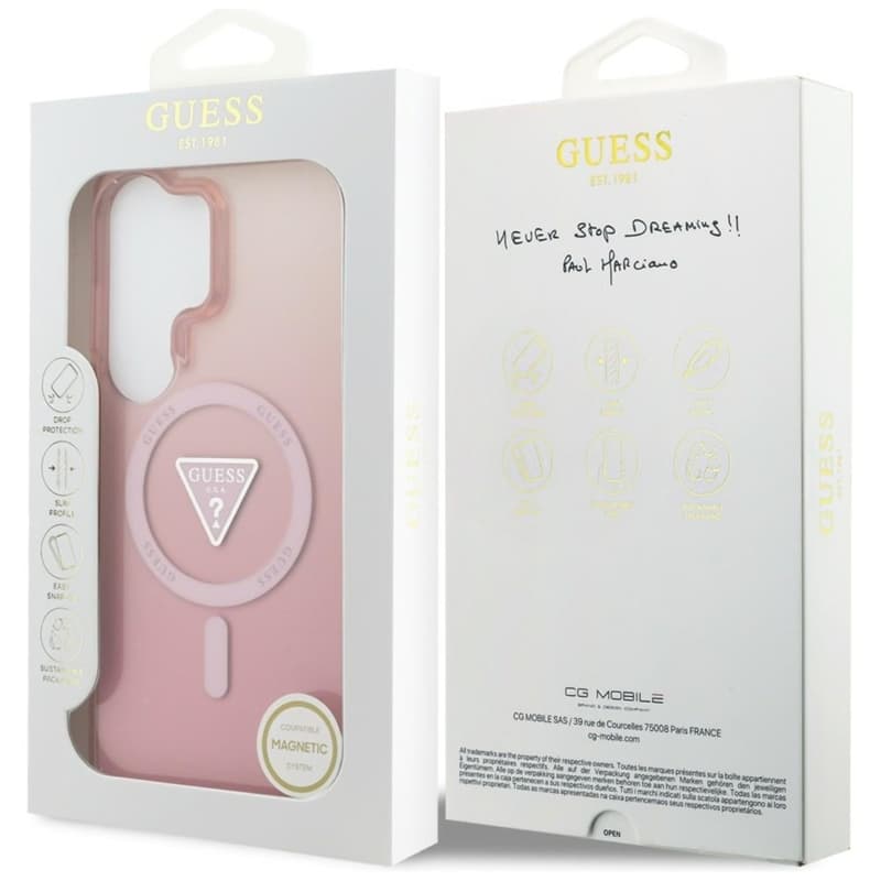Guess IML Gradient Triangle MagSafe - Samsung Galaxy S26 Ultra Case (Pink) 8