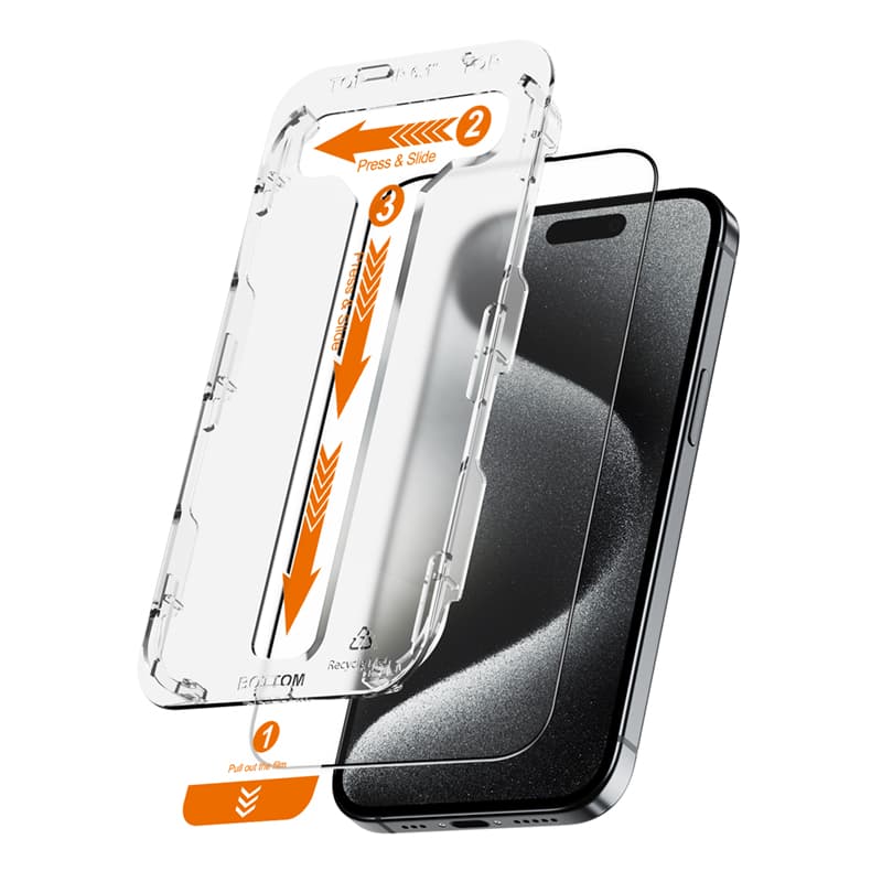 Crong EasyShield 2-Pack - Tempered Glass iPhone 15 Pro Max (2 pieces) 4