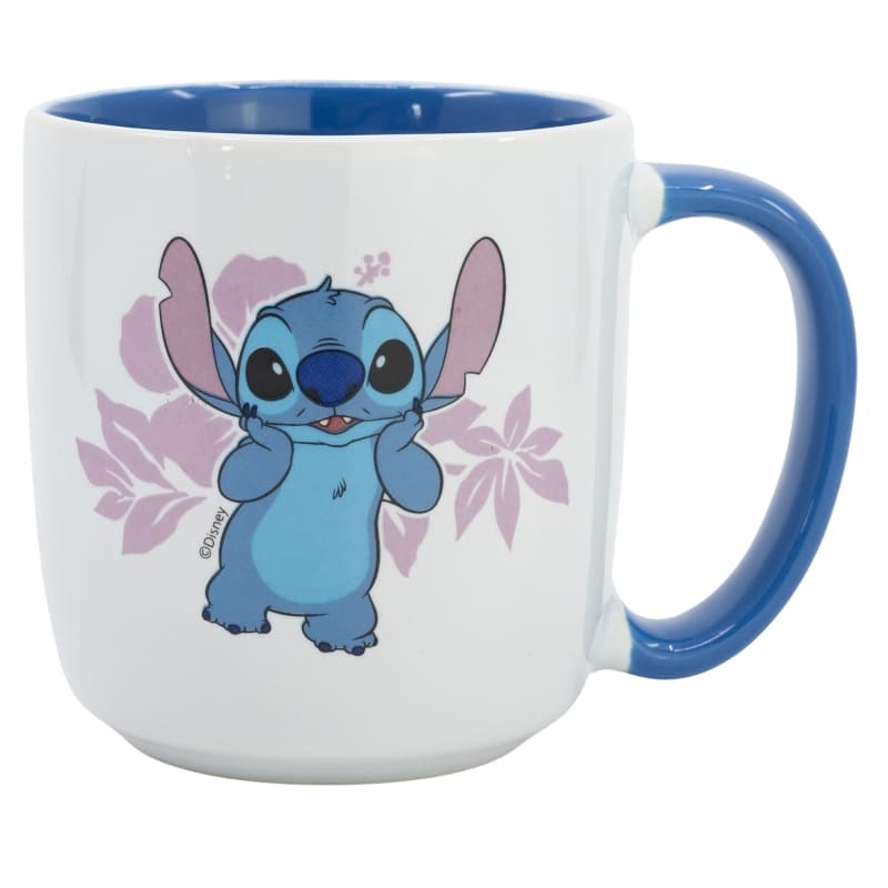 Disney Stitch - Ceramic mug in a gift box from the Flowers collection 380 ml