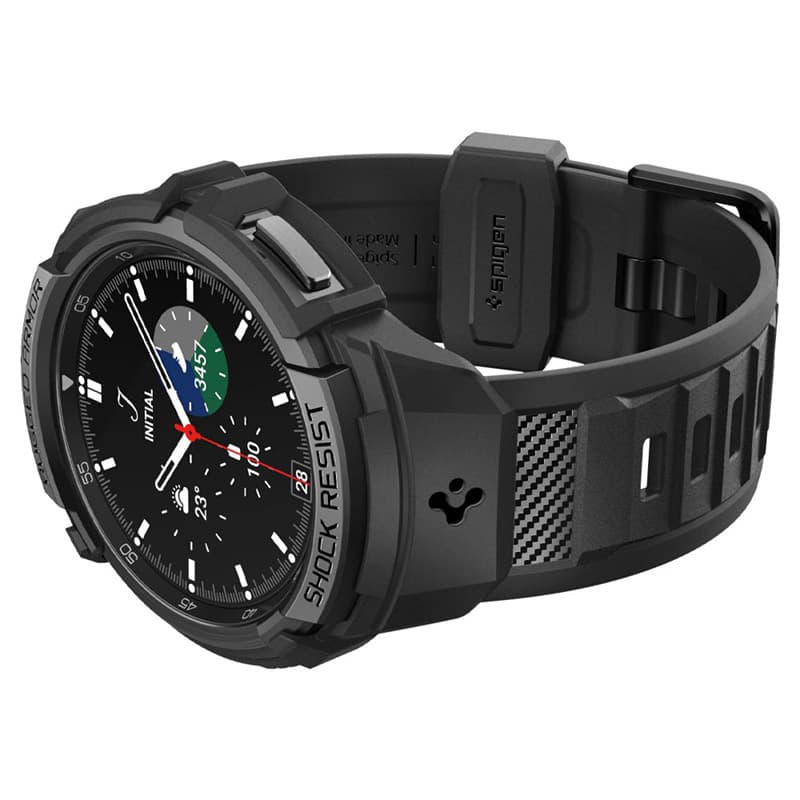 Spigen Rugged Armor Pro - Strap + case for Samsung Galaxy Watch 6 Classic 47 mm (Black) 8