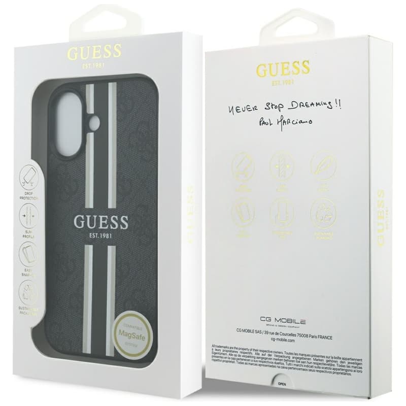 Guess 4G Printed Stripes MagSafe - Case iPhone 17 (black) 8