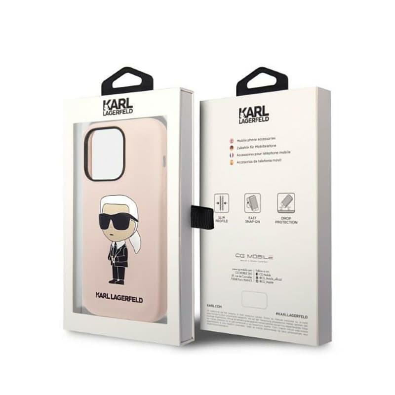 Karl Lagerfeld Silicone NFT Ikonik - Case for iPhone 14 Pro (Pink) 8