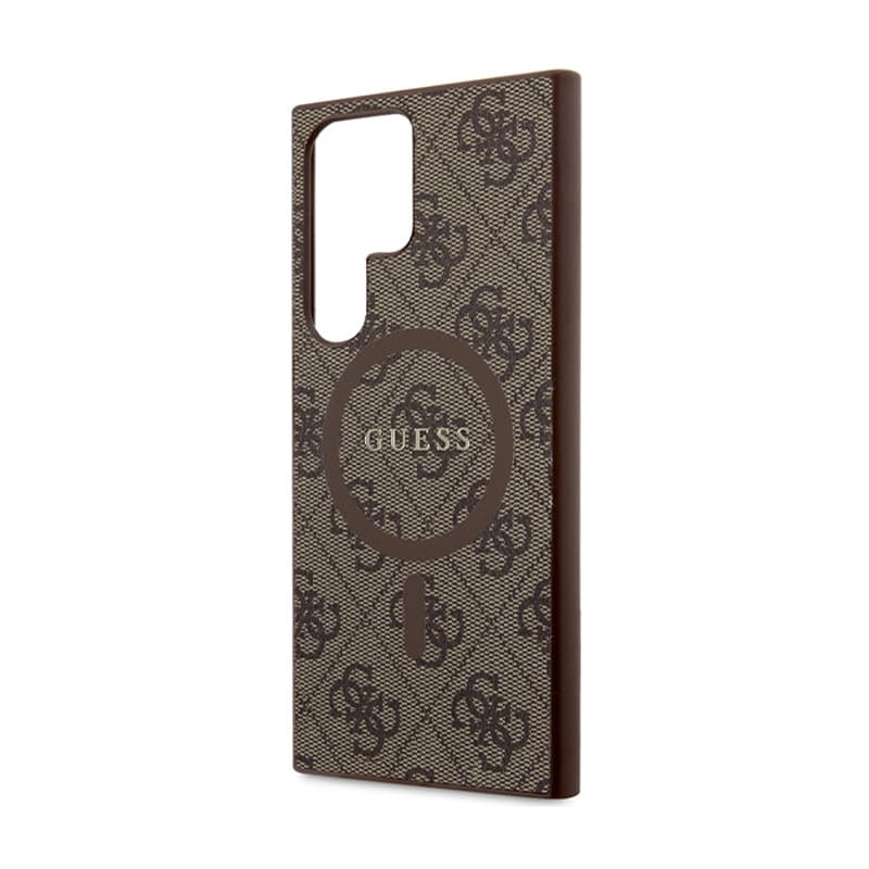 Guess 4G Collection Leather Metal Logo MagSafe - Case Samsung Galaxy S24 Ultra (Brown) 6