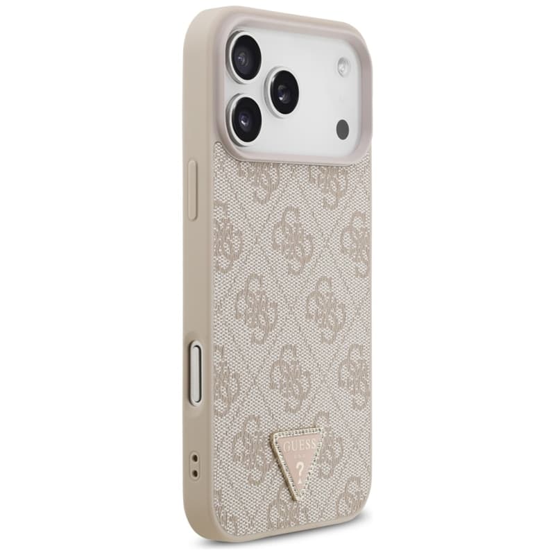 Guess Leather 4G Triangle Strass MagSafe - Case iPhone 17 Pro Max (pink) 4