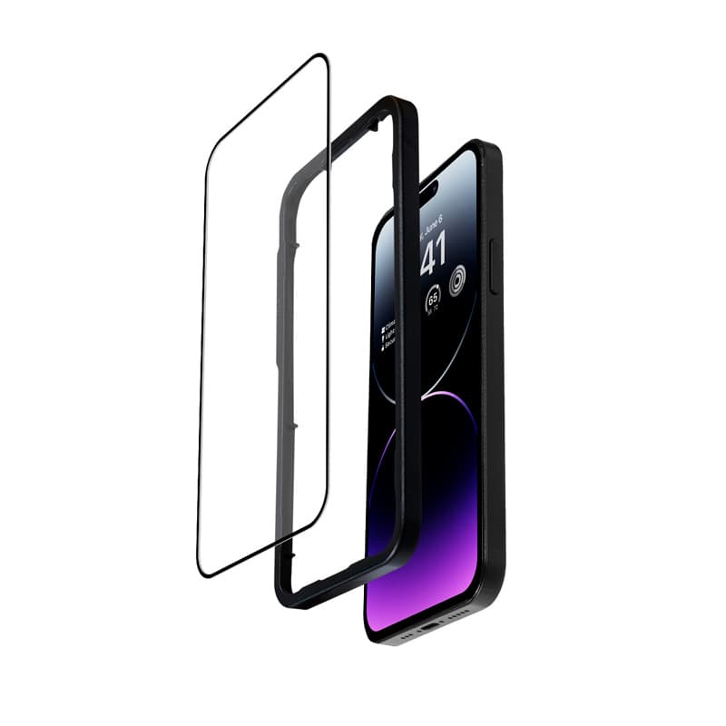 Crong Anti-Bacterial 3D Armor Glass - 9H Tempered Glass for the Full Screen iPhone 14 Pro Max + Installation Frame 4