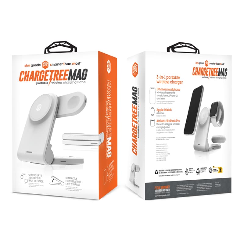STM ChargeTree MAG - 3-in-1 mobile wireless charger with MagSafe (white) 8