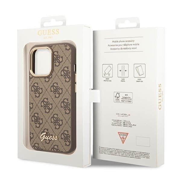 Guess 4G Metal Camera Outline Case - Case for iPhone 14 Pro (Brown) 8