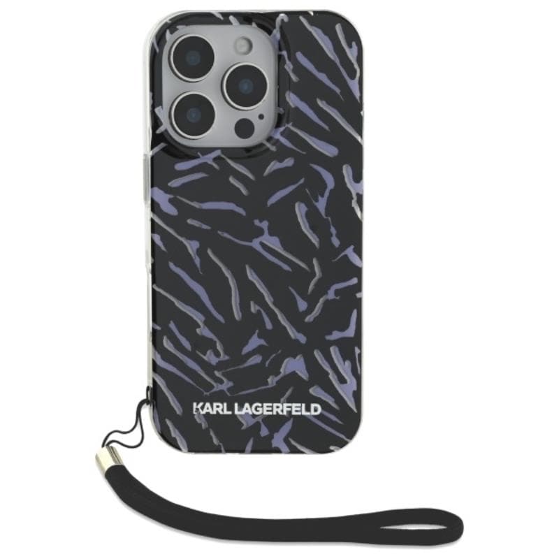 Karl Lagerfeld Zebra With Cord - Case for iPhone 16 Pro Max (purple) 2