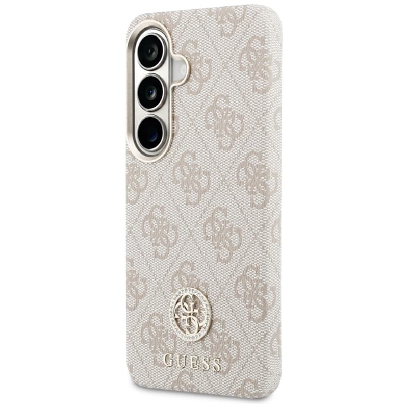 Guess 4G Rhinestone Round Logo MagSafe - Samsung Galaxy S26 Case (Pink) 2