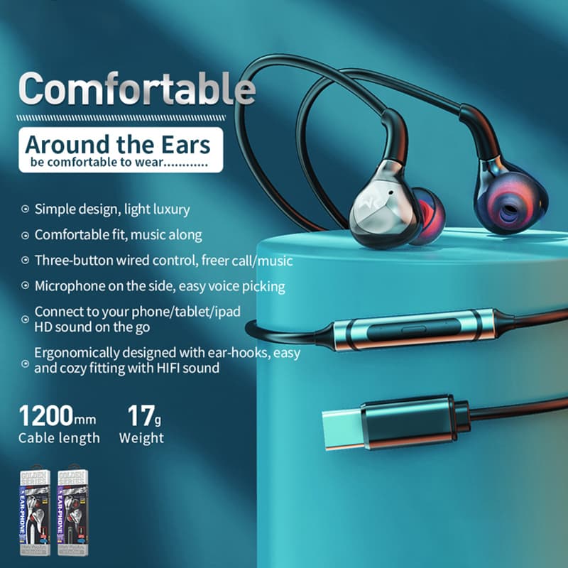 WEKOME YC06 Blackin Series - HiFi jack 3.5 mm wired headphones (White) 2