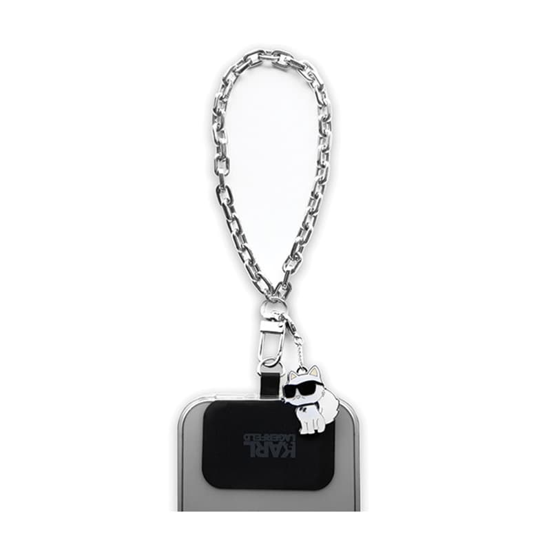 Karl Lagerfeld Universal Hand Strap Choupette - Phone Strap (Silver) 2