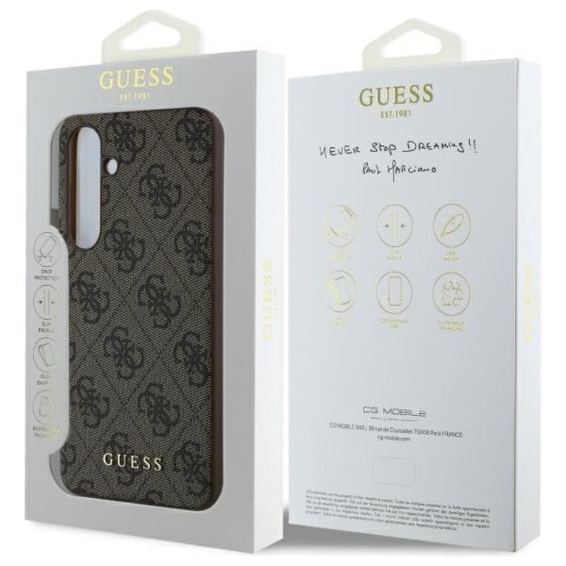 Guess 4G Charms Collection - Case for Samsung Galaxy S24 FE (brown) 7
