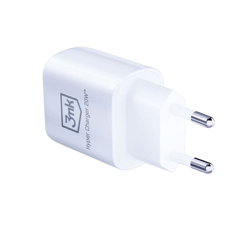3mk Hyper Charger - USB-A QC 3.0 + USB-C PD 20W mains charger (White) 3