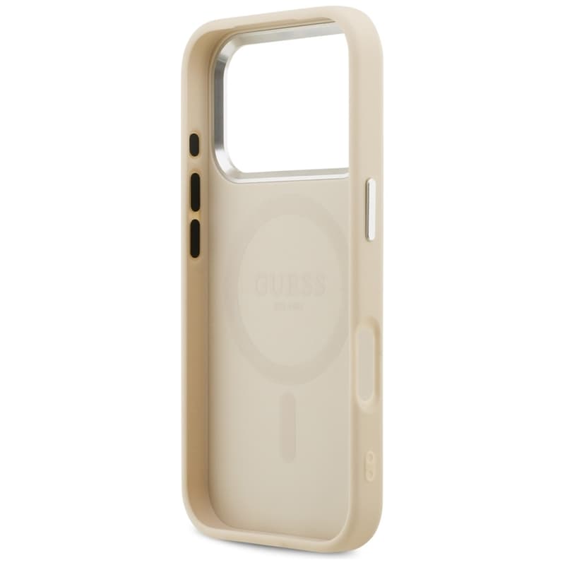Guess Peony Hot Stamp Script MagSafe - Case iPhone 17 Pro (beige) 7