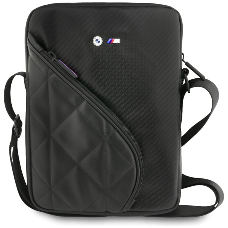 BMW Carbon Pockets & Metal Logo - 10" Tablet Bag (Black) 1