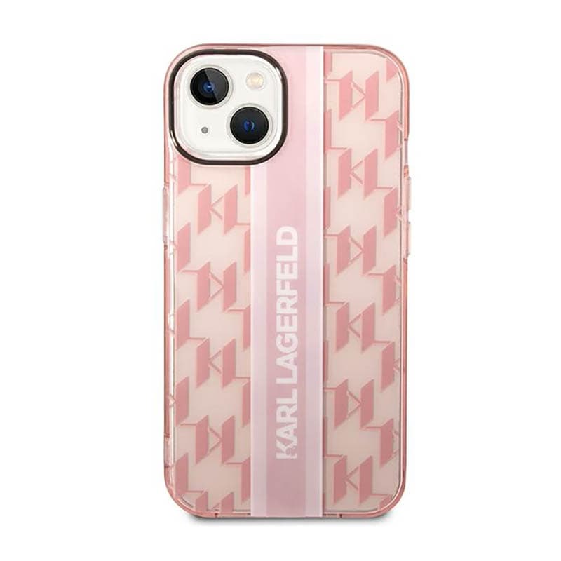 Karl Lagerfeld Mono Vertical Stripe - Case for iPhone 14 Plus (Pink) 3